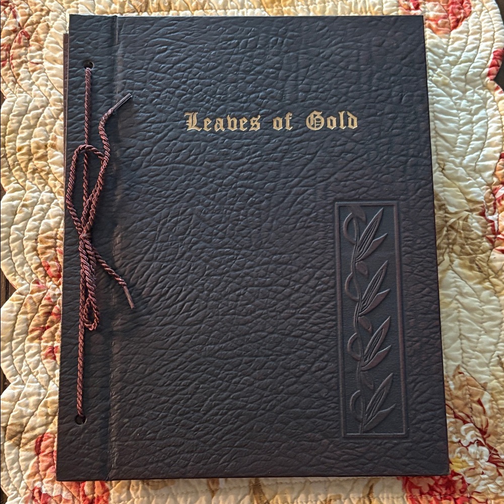 “Leaves of Gold” 1948 beautiful bound book.